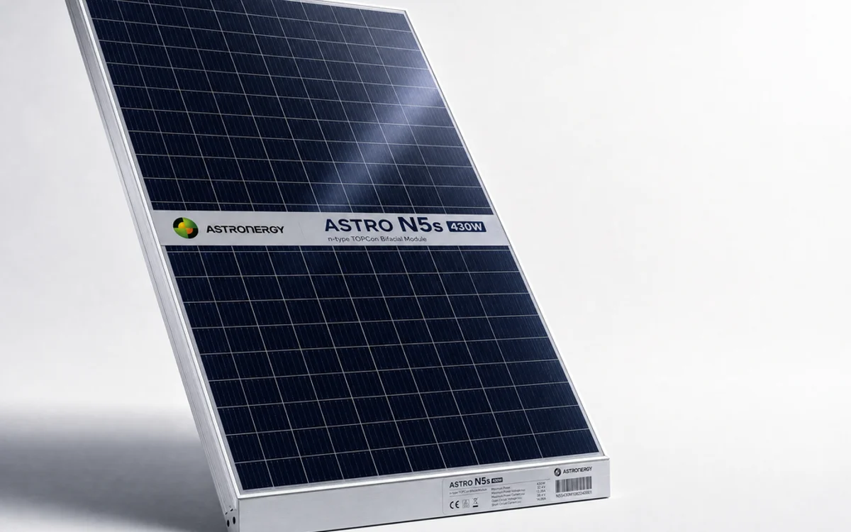 Astronergy ASTRO N5s bifacial solar panel — high-efficiency TOPCon module for Uganda installations